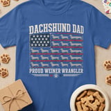 Dachshund Dad Patriotic Tee thumbnail 3