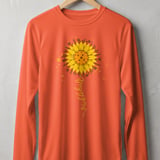 Pickleball Sport-Tek Long Sleeve Tee, pickleball Sunflower Graphic, Athletic Court Sun Shield Shirt thumbnail 4