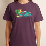 On Vacation Shirt, Tropical Palm Tree Beach T-Shirt, Summer Travel Tee, Getaway Holiday Gift for Her, Family Trip T-Shirts thumbnail 7
