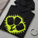 Pickleball Sport-Tek Performance Hood, Addicted Neon Paddles Burst Print, Court Sun Defense Lightweight Hoodie thumbnail 7