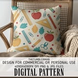 Whimsical School Supplies Digital Pattern Size Bundle Png thumbnail 5