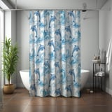 Watercolor Leaping Dolphin Shower Curtain thumbnail 7