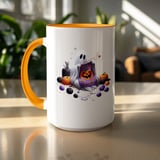 Halloween Mug, Ghost Knitting, Pumpkin, Cat, Spooky Mug, Fall Decor, Halloween Gift, Knitted, Cute Halloween, Autumn Vibes, Fun Halloween thumbnail 9