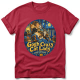 Gogh Crazy Cat Lady ~ Comfort Colors Premium Tee thumbnail 2