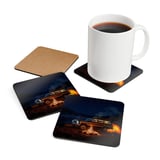 Grand Wagoneer Corkwood Coaster Set, The Waggy Coasters, Car Coasters, Camping Coasters, Gift for Car Lovers, Drink Coasters thumbnail 3