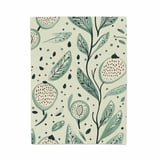 Blanket Pillow and Pillow Case: Botanical Green, Neutral Hues, Leaf and Fruit Pattern thumbnail 6