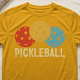 Pickleball Sport-Tek Performance Tee, Retro Distressed Pickleball Graphic, Breathable Open-Play Court Apparel thumbnail 3