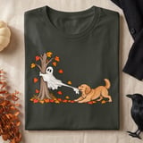 Golden Retriever Ghost Tug Tee thumbnail 5
