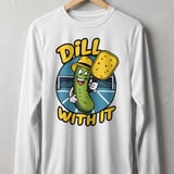 Pickleball Sport-Tek Long Sleeve Tee, Dill With It, UV Sun Shield Performance Shirt for Morning Open Play thumbnail 11