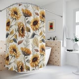 Heirloom Sunflower Bloom Shower Curtain thumbnail 2