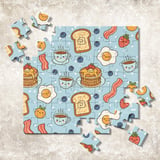 Digital Pattern, Breakfast Food Bundle, Cute Food Illustration, Seamless Kawaii Pattern, Foodie Pattern, Digital Paper, Commercial Use OK thumbnail 7