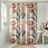 Soft Petal Tulip Dreams Shower Curtain thumbnail 1