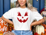 Eyelash Pumpkin Face Tee thumbnail 2