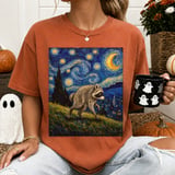 Starry Night Raccoon T-Shirt thumbnail 4