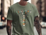 Scoliosis Fusion T-Shirt: Happy Spine Surgery Recovery, Straightened Out Cartoon Vertebrae Tee thumbnail 11