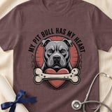 My Pit Bull Has My Heart Tee | Pit Bull Lover Shirt | Pittie Mom Gift | Dog Lover Apparel thumbnail 13