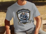 US Navy Sailor T-Shirt, Patriotic Military Veteran Gift for Him, American Flag Navy Anchor Tee, Ship & Lighthouse Graphic Shirt thumbnail 2