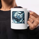 Halloween Mug, Skateboarding Ghost Mug, Spooky Season Mug, Halloween Gift Idea, Skateboarder Gift, Unique Coffee Mug, Ghost Skateboarding thumbnail 2