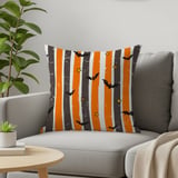 Halloween Bat Brush Stroke Pillows & Pillow Cases, Spooky Home Decor Table Runner, Goth Fall Gift Idea thumbnail 4