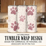 Sweet Whimsical Paw Print Digital Pattern Size Bundle Png thumbnail 1
