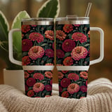 Zinnia Tumbler Design, Floral Digital Paper, Colorful Flower Background, Watercolor Flowers, Junk Journal Printable, Scrapbooking Paper thumbnail 9