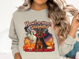Howl-o-ween Shepherd Boo Crew German Shepherd Halloween Sweatshirt, adult and kid size t-shirts thumbnail 2