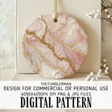 Pink Marble Tumbler Design, Digital Paper, Watercolor Flower, Floral Junk Journal, Scrapbooking, Printable tumbler png, Digital Download thumbnail 3