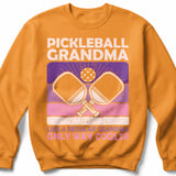 Pickleball Gildan Crewneck Sweatshirt, Pickleball Grandma Like A Regular Grandma Only Way Cooler, Court Warm Up thumbnail 9