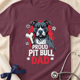 Proud Pit Bull Dad Tee | Pit Bull Dad Shirt | Pittie Dad Gift | Dog Dad Apparel thumbnail 15