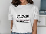 Cancer fighting t-shirt, Survivor In Progress T Shirt, Floral Cancer Awareness Tee, Chemo Gift, Warrior TShirt, Cancer Support Tee, Hope T thumbnail 1