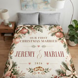 Our First Christmas Married Blanket thumbnail 3