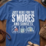 Just Here for S'mores & Sunsets T-Shirt thumbnail 5