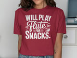 Will Play Flute For Snacks Graphic Tee thumbnail 12