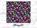 Gomphrena Floral 20oz Tumbler Sublimation PNG | Seamless Globe Amaranth Digital Design + Car Coasters | Vibrant Watercolor Pattern thumbnail 13