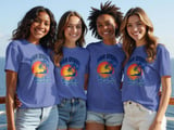 Beach Bum University Honor Graduate T-Shirt, Tropical Sunset Palm Tree Tee thumbnail 11