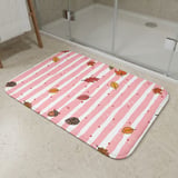 Pink Fall Shower Curtain and Bath Mat, Cute Pastel Autumn Leaves Bathroom Decor, Cottagecore Pinecone Acorn Aesthetic Fall Decor Set thumbnail 8