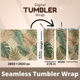 Woven Monstera Tropical Digital Design Size Bundle Png thumbnail 7