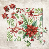 Poinsettia Tumbler, Watercolor Flower Digital Papers, Floral Junk Journal, Christmas Digital Paper, Printable Poinsettia Tumbler PNG thumbnail 12
