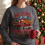 Meet Me At The Pumpkin Patch Sweatshirt, Retro Fall Truck Hoodie, Vintage Autumn Graphic Tote Bag, Cozy Country Farmhouse Fall Outfit thumbnail 11