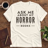 Ask Me About My Horror Books Softstyle Tee thumbnail 3