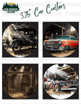 Classic Car 40oz Tumbler Sublimation Design, Vintage 1957 Chevy Barn Rustic Tumbler Wrap Digital PNG File, Distressed Seamless thumbnail 13