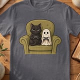 Gamer Ghost and Cat Tee thumbnail 4