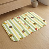 Fall Shower Curtain and Bath Mat Set, Rustic Autumn Botanical Bathroom Decor, Vintage Cottagecore Leaves Acorn Pinecone Yellow Green Decor thumbnail 9