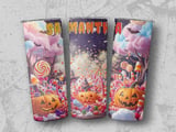 Personalized Halloween Tumbler, Spooky Name Tumbler, Halloween Candy Design Tumbler, Custom Halloween Tumbler, Tumbler with Personalized thumbnail 2