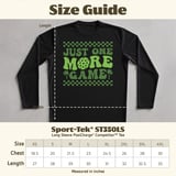 Pickleball Sport-Tek Long Sleeve Tee, Just One More Game, Sun Shield Shirt for Pickleball Court Play thumbnail 12