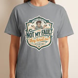 Funny 'Not My Fault They Hired Me' T-Shirt, Sarcastic Office Humor Graphic Tee, I Didn't Ask For This Work Gift for Coworker thumbnail 2