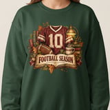 Football Season Sweatshirt, Vintage Football Hoodie, Dark Academia Bookish Gameday Shirt, Fall Tailgate Crewneck, Cozy Autumn Sports Gift thumbnail 5