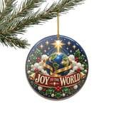 Joy to the World Ornament, Christian Christmas Tree Decor, Religious Holiday Keepsake, Bethlehem Star Earth Globe Faith Gift for Family thumbnail 7