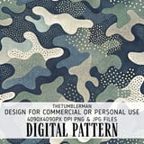 Abstract Camo Digital Pattern, Digital Paper Bundle, Seamless Camouflage, Texture Background, Printable Fabric, Vector Art, Digital Download thumbnail 1