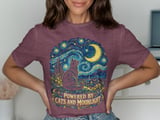 Powered By Cats And Moonlight Tee thumbnail 2